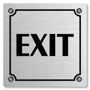 Exit, 100x100mm, stříbrná, Kansas